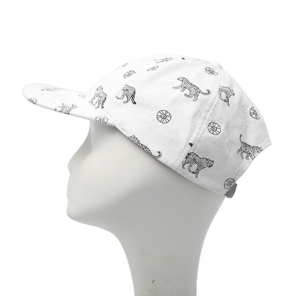 Frank & Oak X Jason Polan Hat Artist Leopard Africa Cat White Black Cotton Cap - Picture 4 of 10